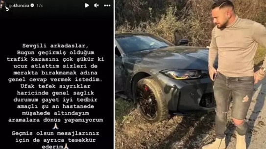 Gökhan Çıra kaza geçirdi!